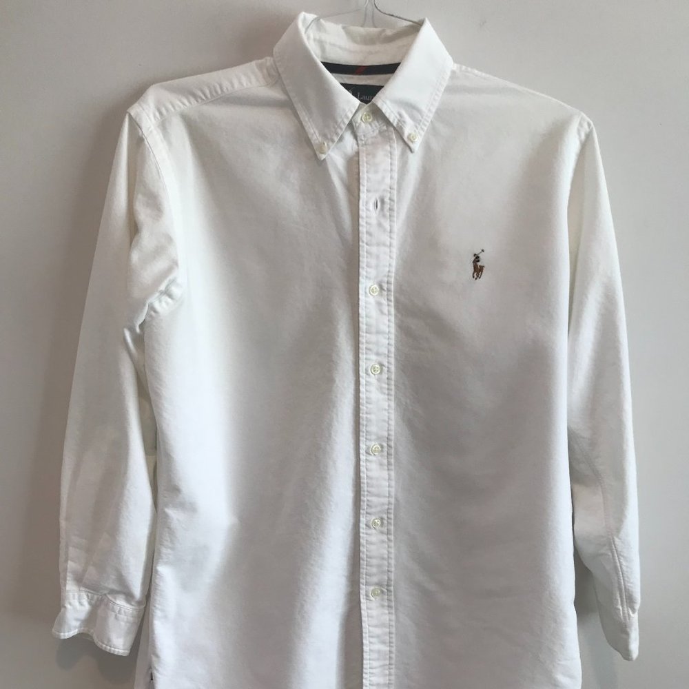 Ralph Lauren White Classic Fit Button Down 15" Neck 31" Sleeve